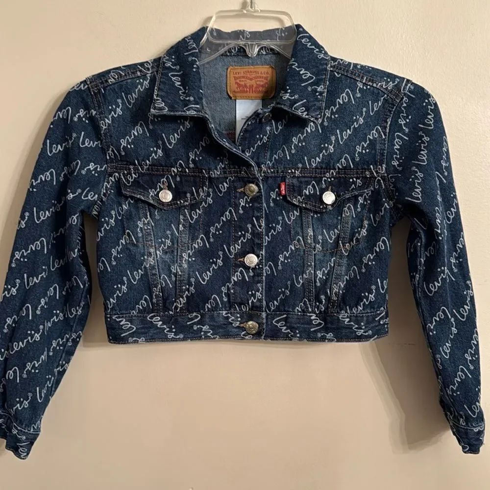 Levi Strauss Girls Cropped Logo Jacket